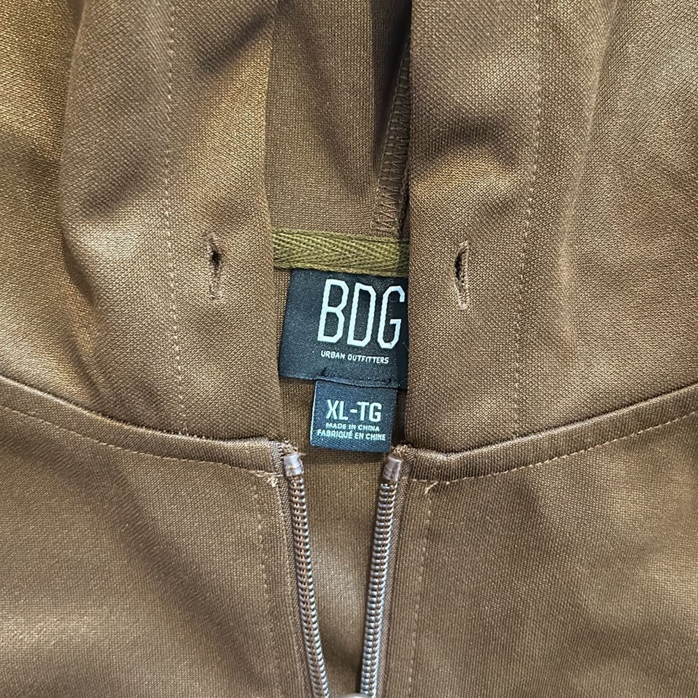 BDG Urban Outfitters Cropped Brown Jacket Hooded XL - Picture 4 of 8